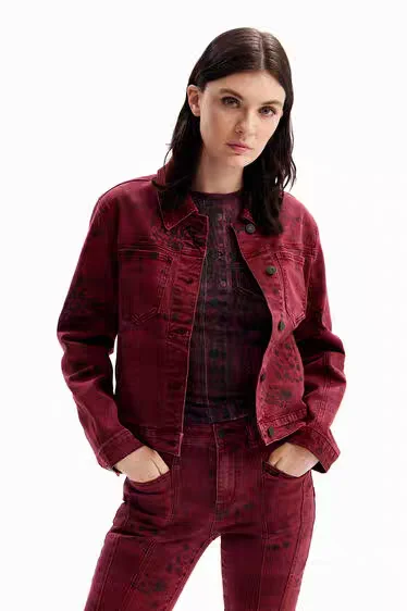 

Foreign trade original single Spanish new heavy industry hollowed out embroidered coat denim