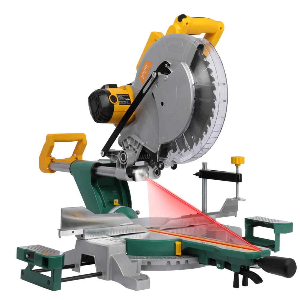 

LUXTER 12 inch Sliding Miter saw Electric Tools Double Bevel Mitre Saw With Laser For Woodworking