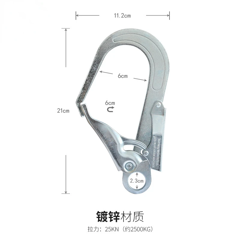 Imagem -04 - Alumínio Alloy Segurança Fivela Gancho Mosquetão Escalada Montanha Landing Alta Altitude Operação Equipamento ao ar Livre 25kn