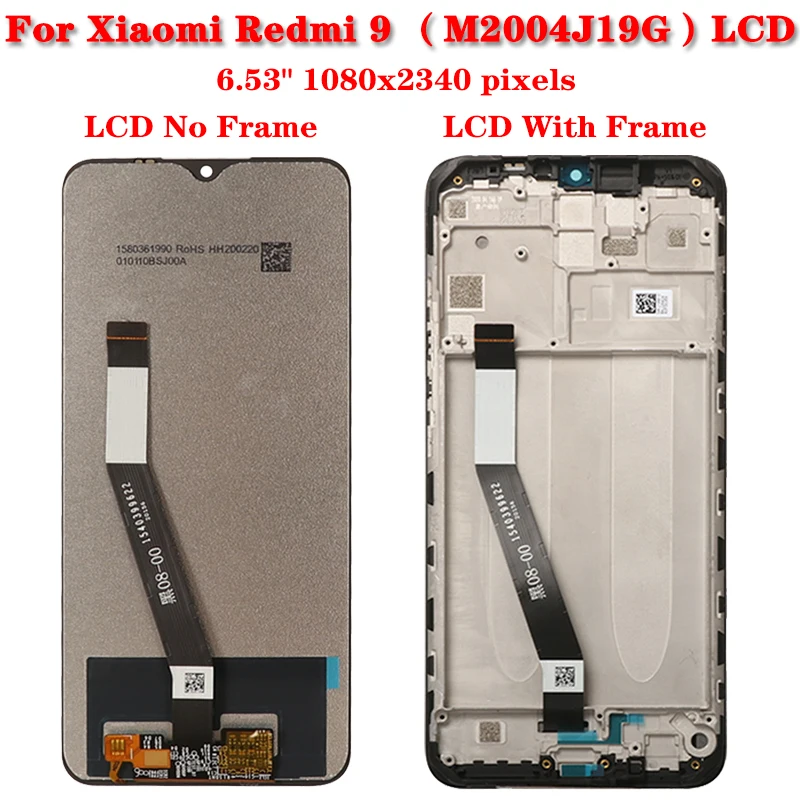 High Quality LCD For Xiaomi Redmi 9 9A 9C LCD With Frame Display And Touch Screen Assembly For Redmi 9 M2004J19AG M2004J19C LCD