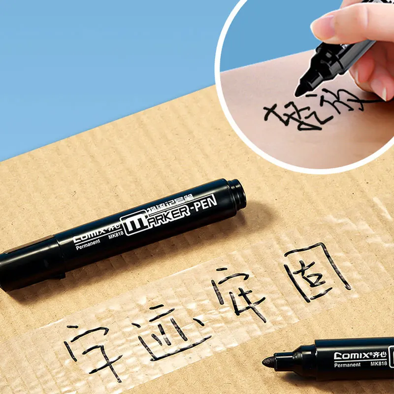 

Набор маркеров (12 шт.), черные водостойкие маркеры, маркеры для логистики, маркеры-краски, канцелярские товары, художественные принадлежности, офисные инструменты