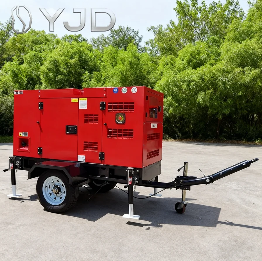 DYJD EPA Approved Soundproof UKPerkins 30kva 25kw Diesel Mobile Generator with Open Frame and ATS