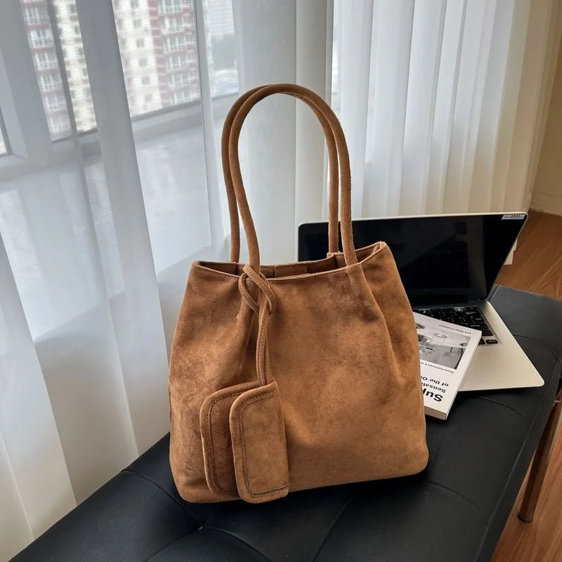 

2026 New Ladies Large Capaci Commuter Autumn Winter Fog Face Handbag Single oulder Bag High Aesthetic Value Crossbody Bag