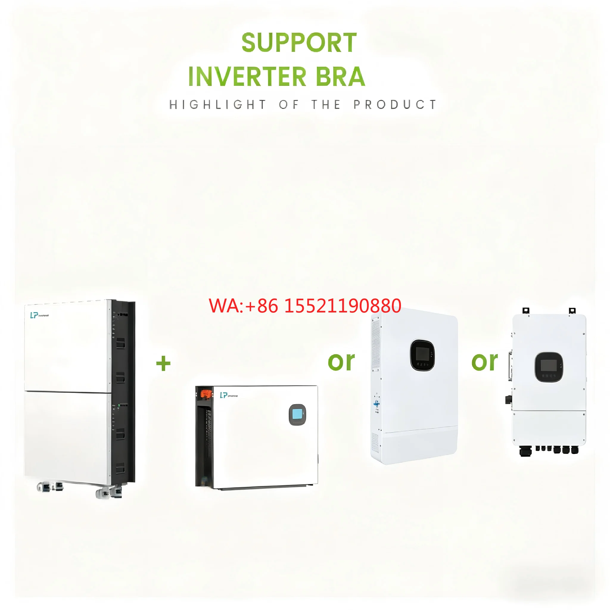 Battery Cabinet Solar Energy Storage System LP 51.2V 300Ah 600Ah 10kWh 15kWh 30kWh LiFePO4 Split Stackable CAN