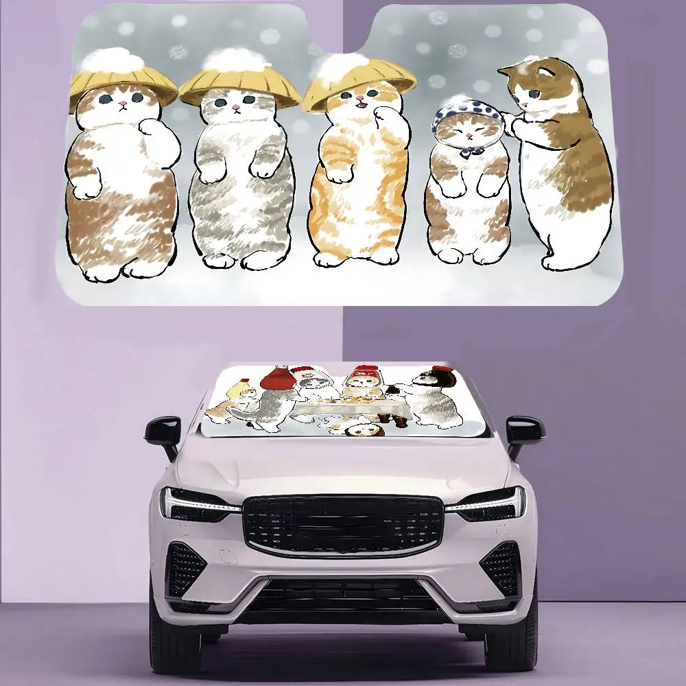 

CUTE Cartoon F-Funny Cat Car SunShade Car Sunshade Window Sunshade Sunblock Front Windshield Hood Interior Front Sunshade