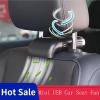 Universal Car Seat USB Neck Back Fan 3-Speed Adjustable Silent Gale Summer Cooling Mini For SUV 5V Multi-Function Accessories