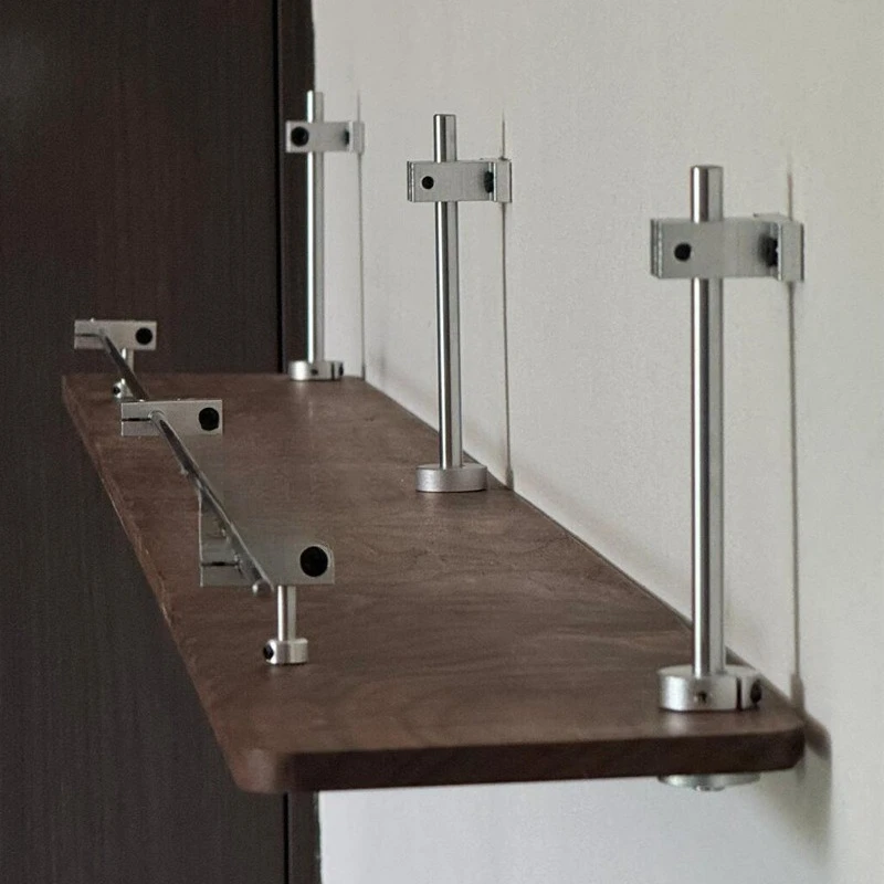 Simple optical axis, stainless steel wall rack, shelf