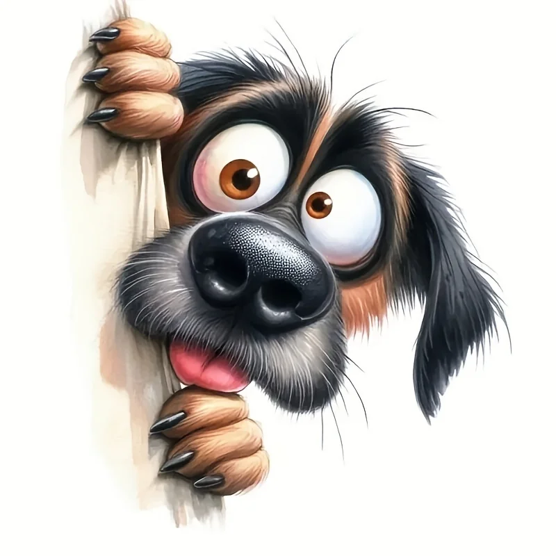 7-Inch Vinyl Decal Featuring a Puppy, Suitable for Cars, Laptops, Bottles, Trucks, Phones, Motorcycles, Windows, Walls, And Cups