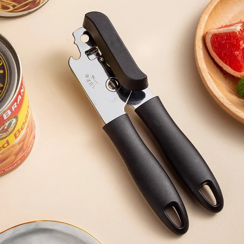 Stainless Steel Can Opener, Manual Multipurpose Professional Grip Opener for Cans, Jars, Tins, Bottle, Kitchen Tools Accessories
