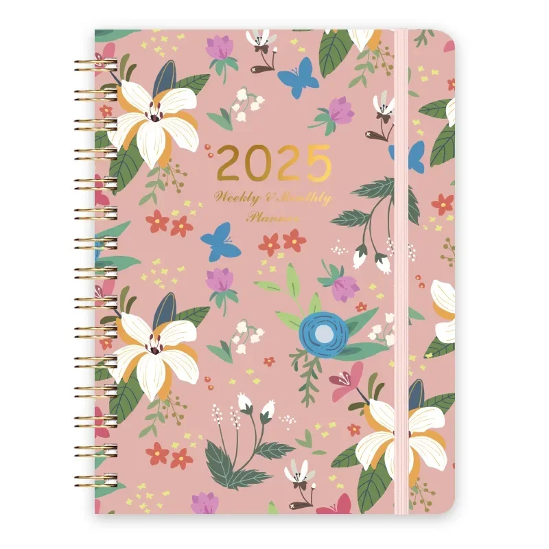 Notebook Agenda 2025 Daily Agenda Time Plan Weekly Planner Pagination Account Student Time Record Book Work Notes Office Notepad