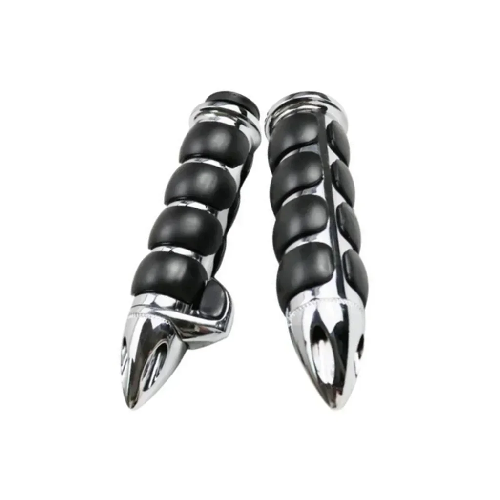 

Chrome 7/8" 22mm Hand Grips With Throttle Boss For Honda Suzuki Kawasaki Yamaha Sport Bike