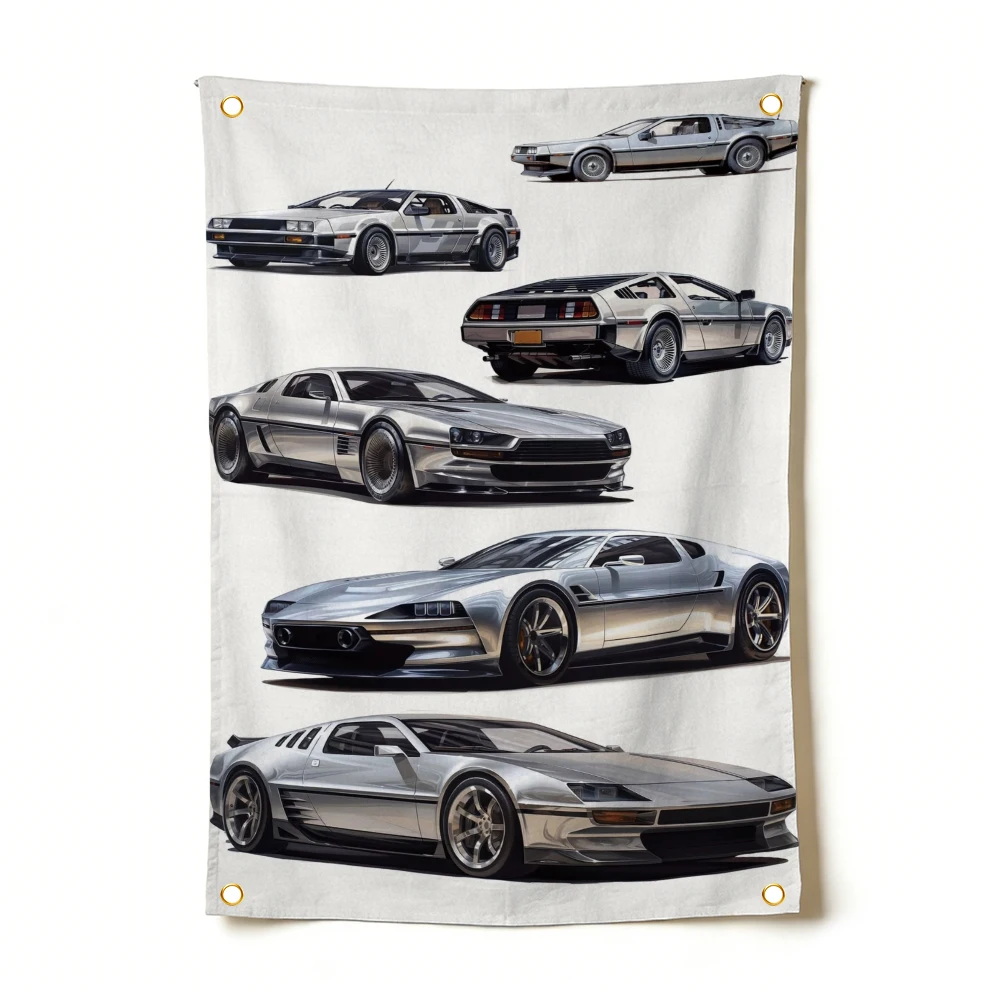 90x150cm Classic Racing Flag Car Poster Tapestry Garage Bedroom Dorm Decor Merch Gift Ideas Birthday Gift Indoor Outdoor Decor