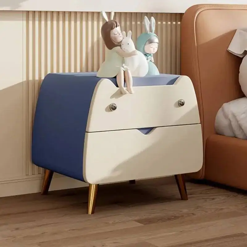 Cute White Night Table Cream Drawers Luxury Modern Creative Safe Nightstand Storage Cloud Mesa De Cabeceira Ornaments Home Decor