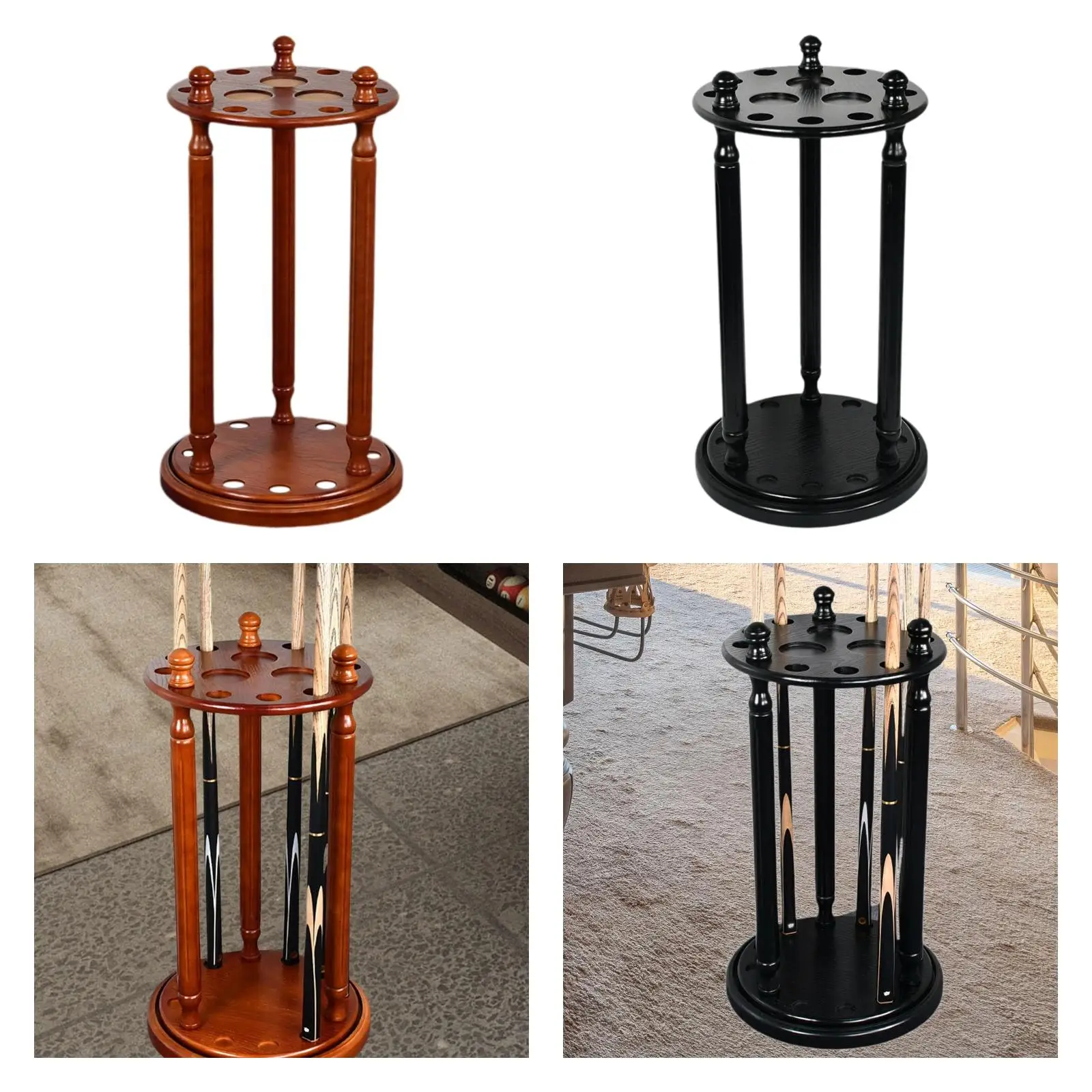

Billiard Pool Cue Rack Snooker Rod Rack 9 Holes Billiards Pool Stick Holder