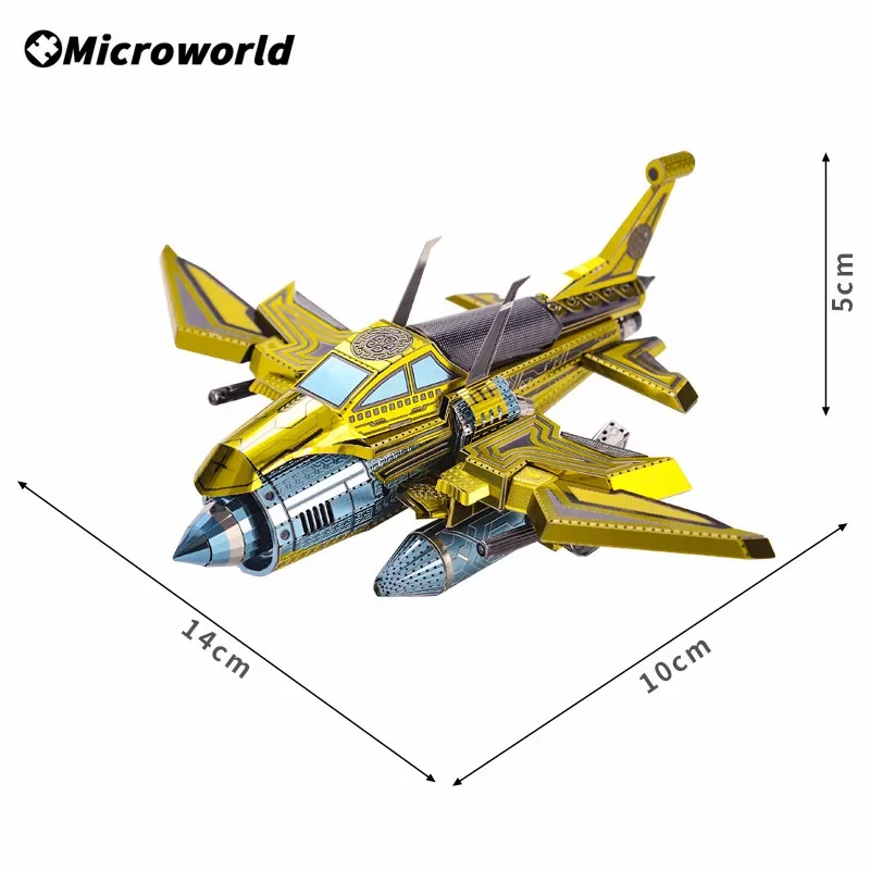 Microworld 3D Puzzle in metallo Giochi Kit modello di aeroplano Taglio laser fai da te Giocattoli puzzle Regali di Natale per bambini Adolescenti Adulti