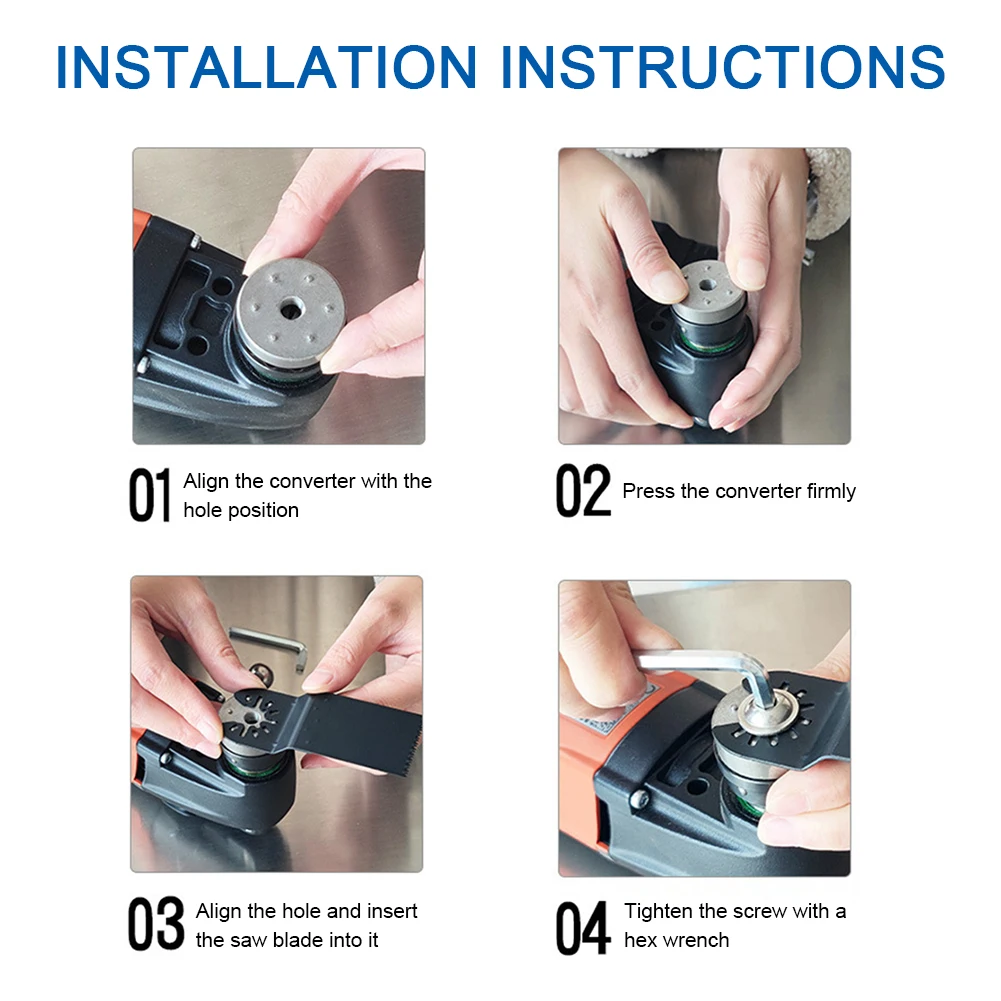 Imagem -06 - Conjunto Adaptador Universal para Sistema Starlock Oscillating Saw-blade Compatível com o Sistema Starlock