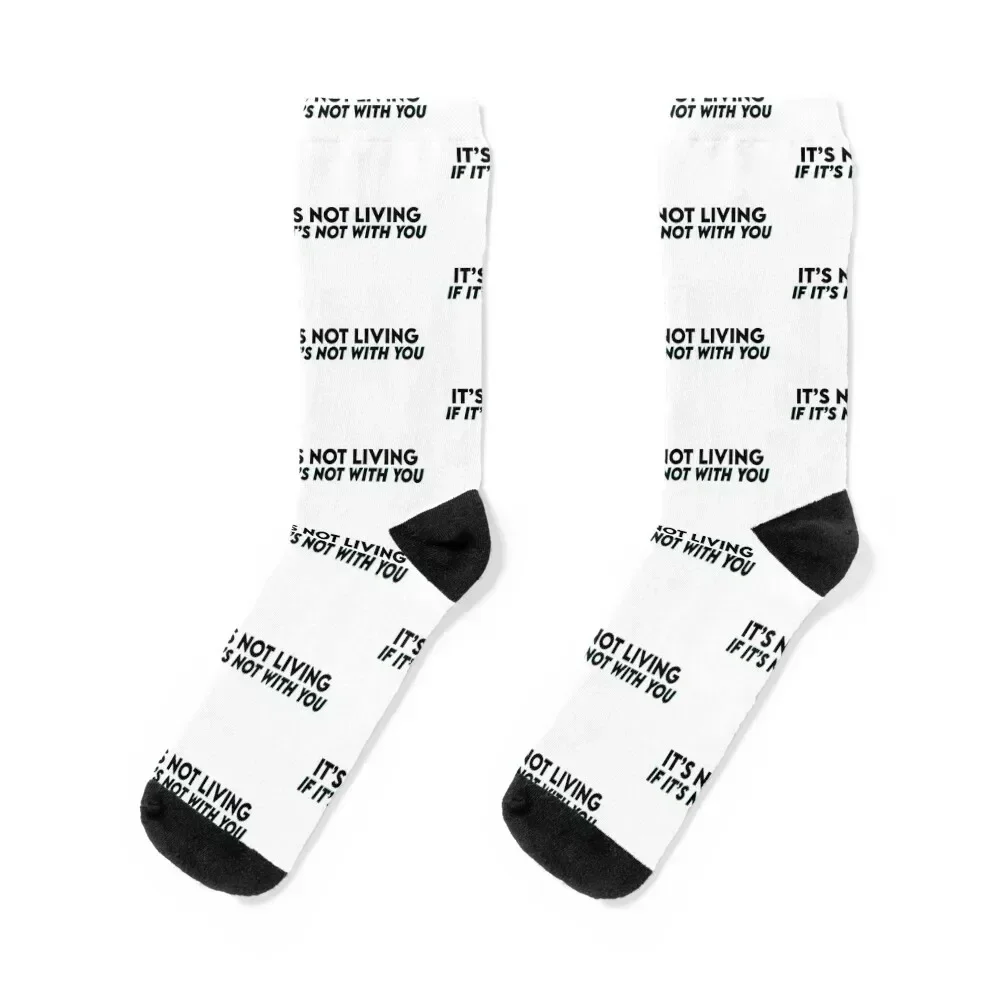 

The 1975 It's Not Living If It's Not With You Socks Stockings compression Non-slip custom cycling Socks Man Women's