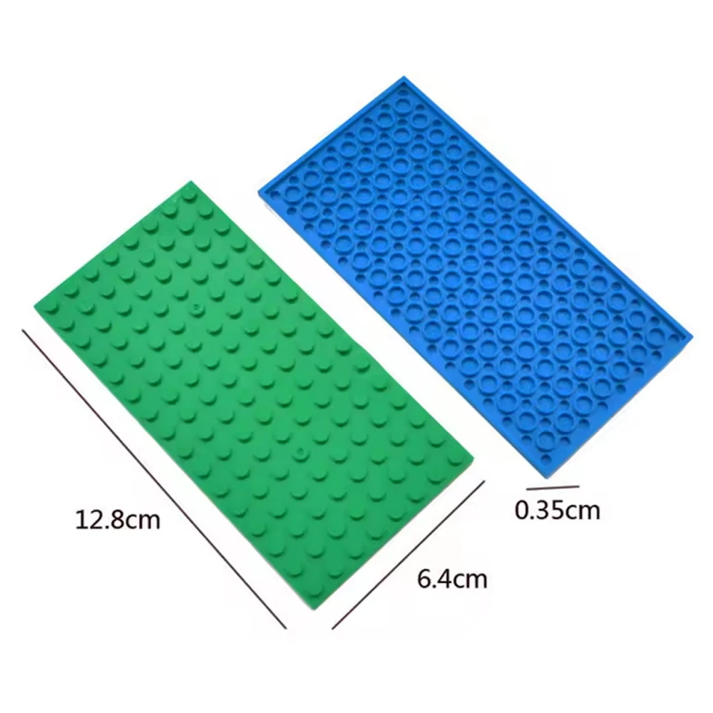 5PCS 8x16 Dots Double Sided Building Blocks BasePlate Small Particles Thin Plate Bricks DIY Creative Enlighten Educational Toys