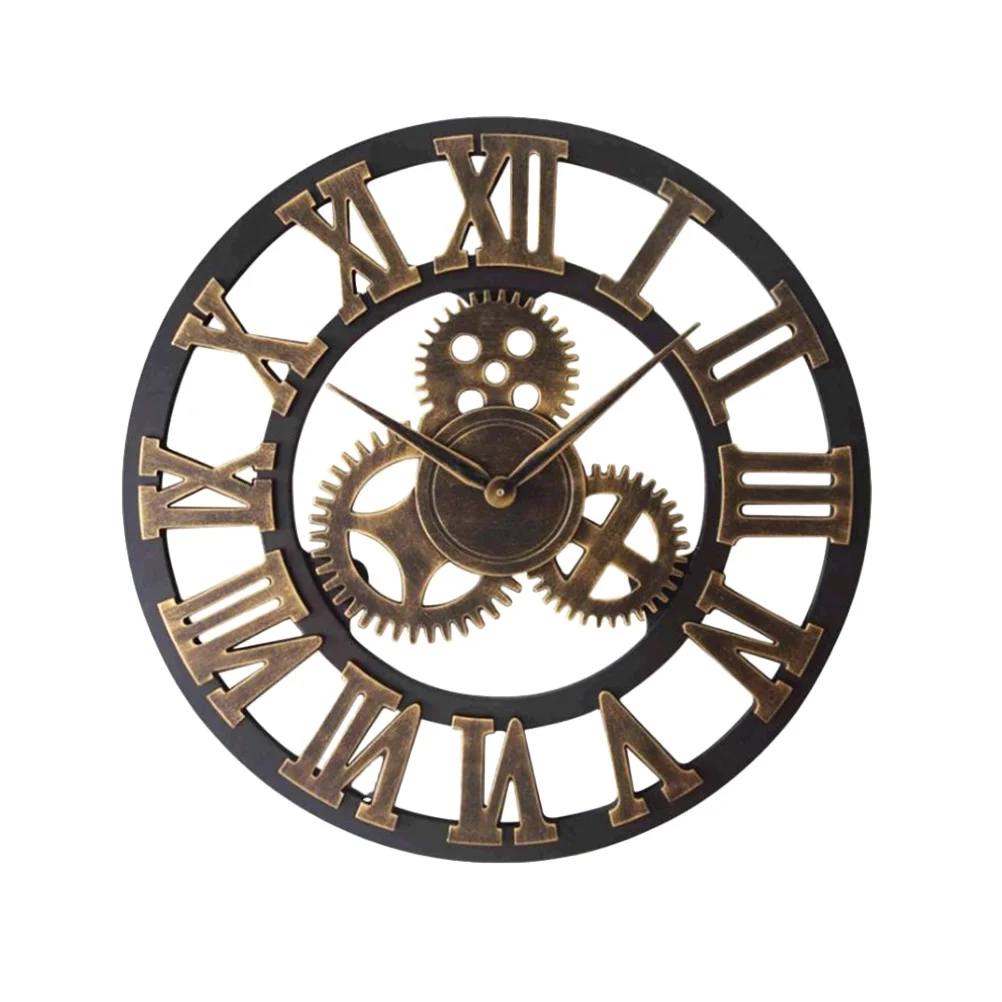 

1Pcs 34Cm Chic Wall Clock Industrial Fashion Design High Precision Silent Movement Wall Clock for Bedroom Living Room Office Use
