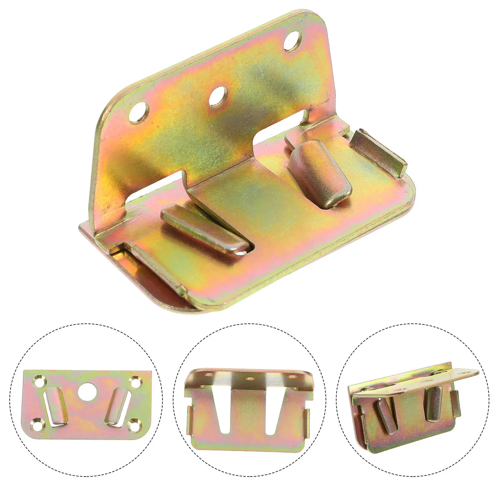 6Pcs Thickened Bed Rail Connecting Fitting U-Shaped Hinge Buckle for Enhanced Stability Quick Assembly Bed Frame Hardware