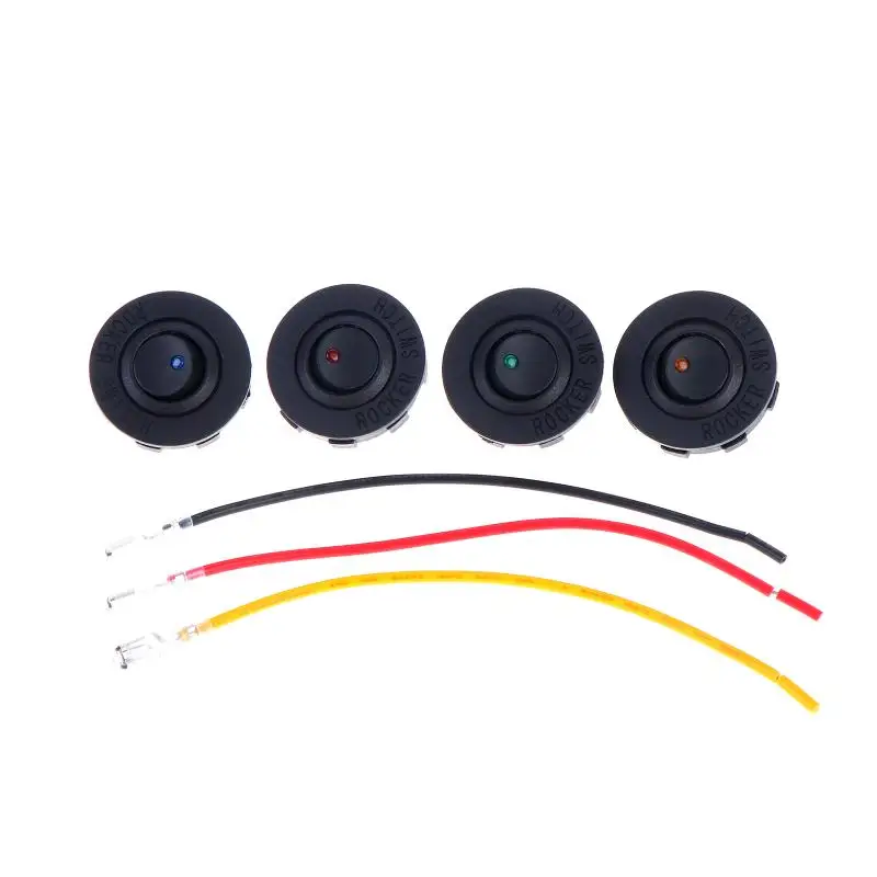 

Easy Install 3Pin SPST Round LED Switch 16A 12V DC for Car Truck Boat Systems