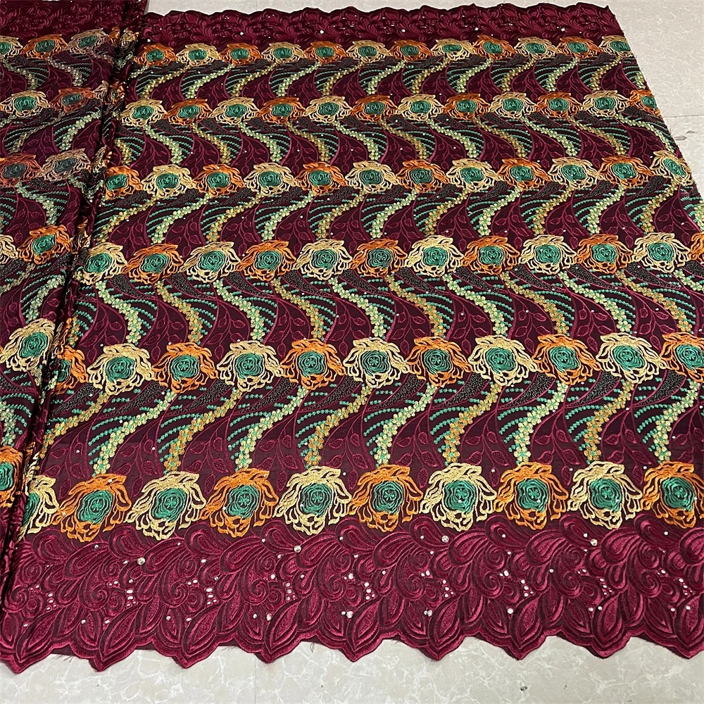 

2026 High Quality African Nigerian Tulle With Sequins Embroidery Sewing Lace Fabric Beads Stone Prom Dresses 5Yards PS0029