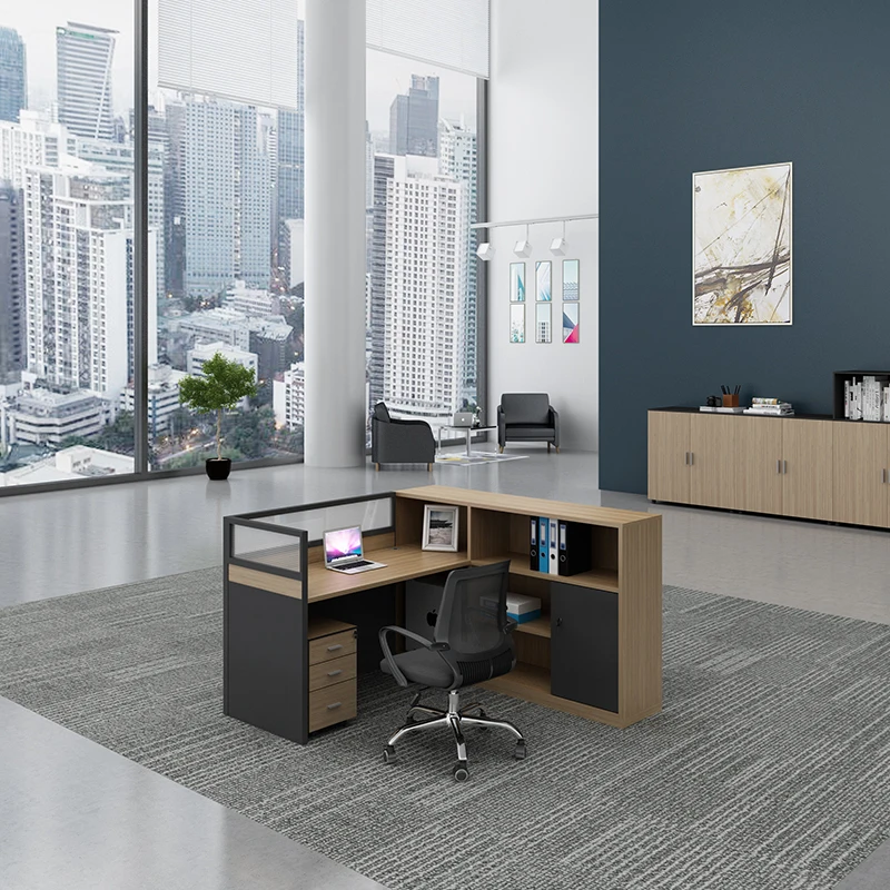 

Modern Multi-Seat Staff Office Furniture Sets Wood File Cabinet and Partition With Melamine for Office Use