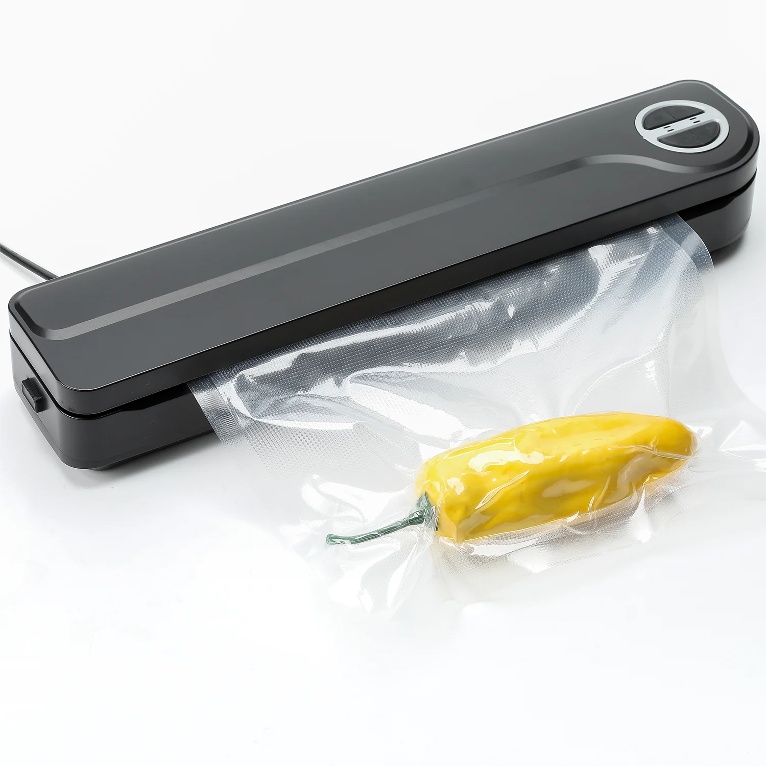 

Hot Sale Black 220v 110v Packaging Machine with Vacuum Bag Fresh Household Food Vacuum Sealing Machine