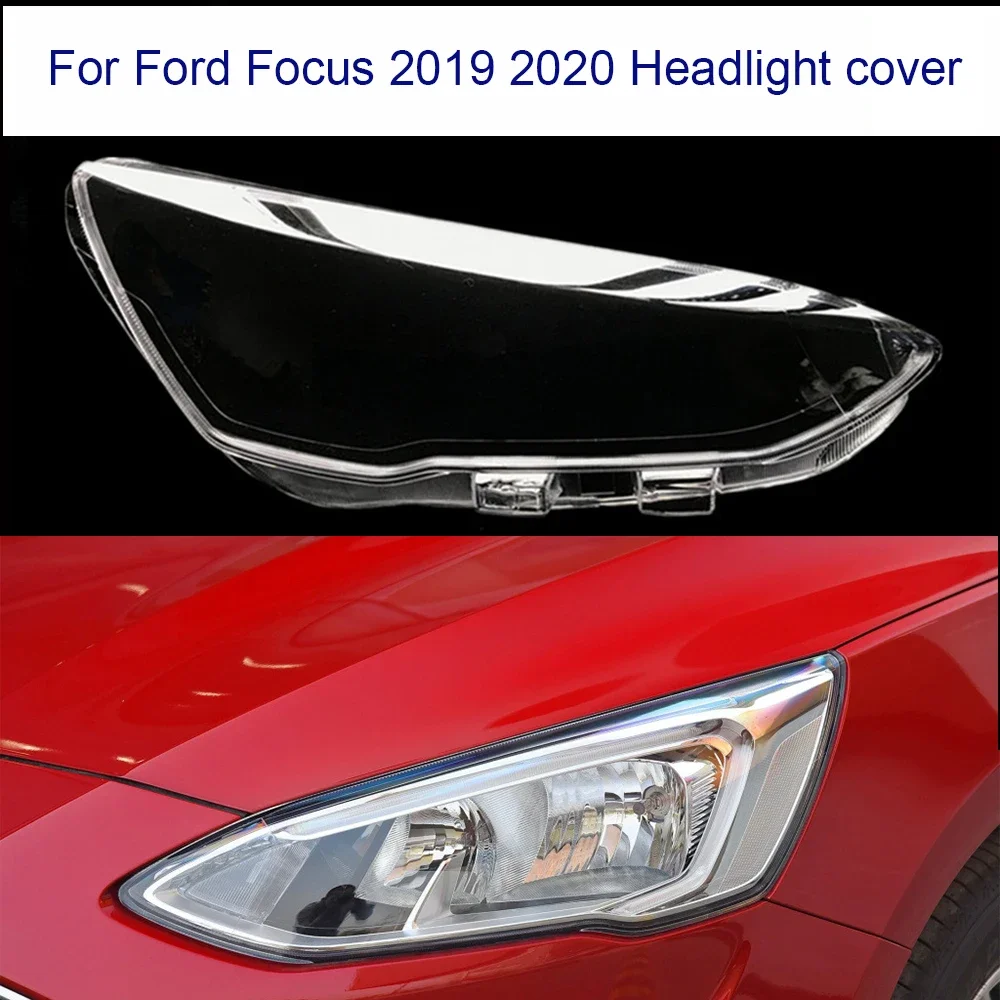 

Чехол для передней фары Ford Focus 2019 2020, прозрачный абажур, замена оригинальных линз из оргстекла