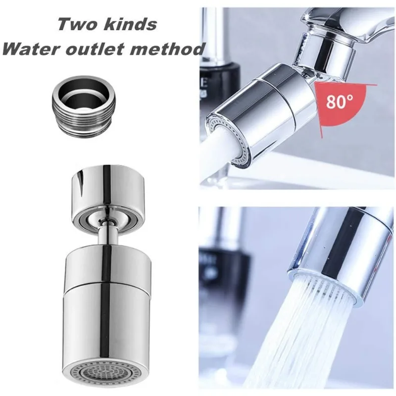Universal Faucet 360° Swivel Splashproof Faucet Adjustable Easy To Install 2 Two Patterns Kitchen Nozzle Water Filter Diffuser