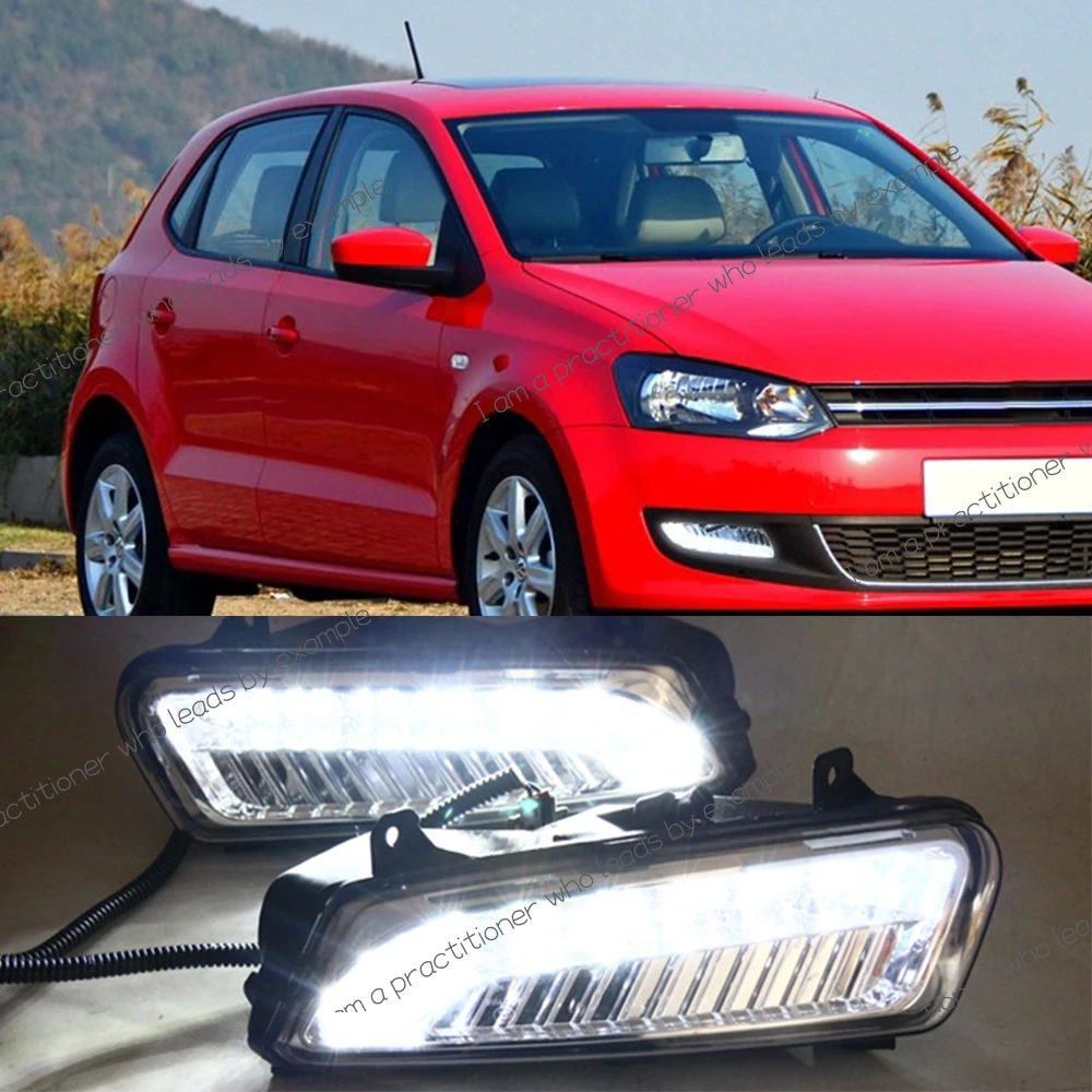 

Car LED fog lamp DRL For VW Volkswagen Polo MK8 6R 2011 2012 2013 front bumper light and Wire frame 6RD 941 699 6RD 941 700