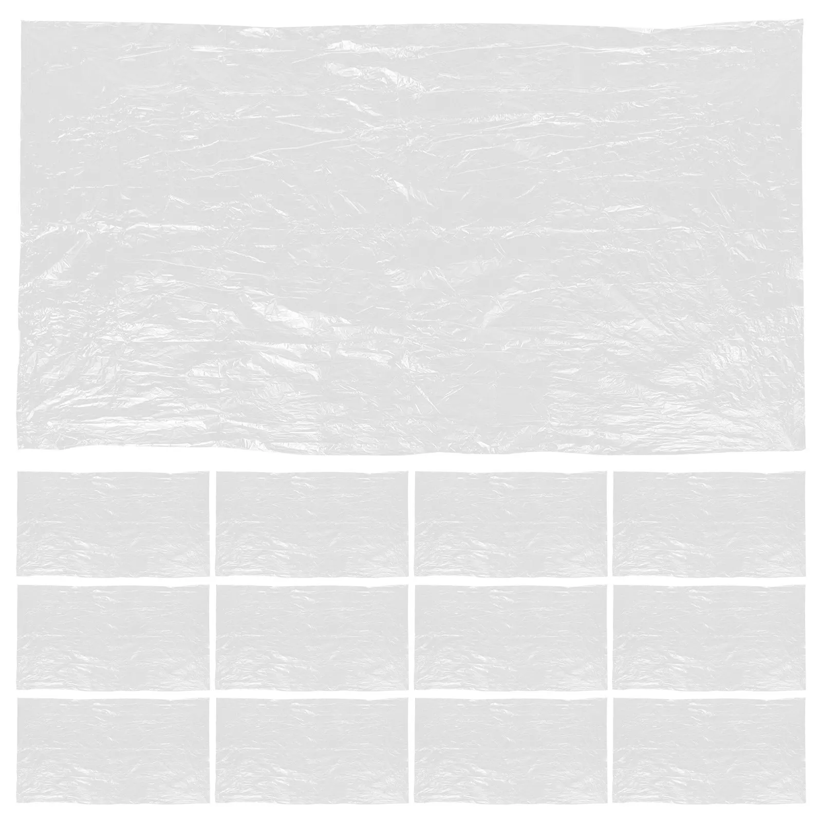 50 Pcs Disposable Sauna Blanket Liner Wrap Foil Transparent Inserts Essentials Towel