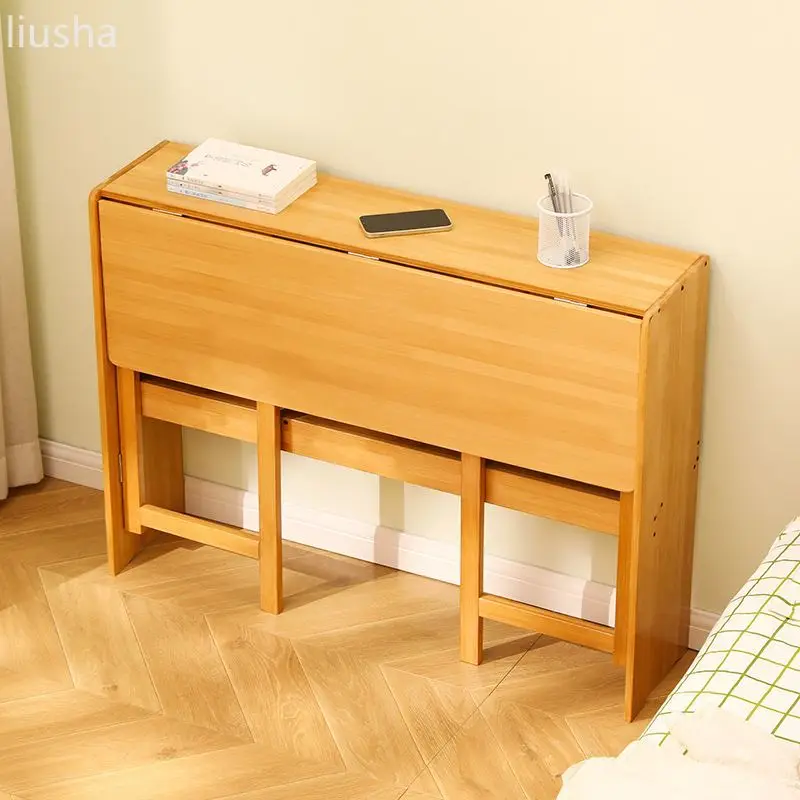 Escritorio plegable para ordenador, mesa de estudio para el hogar, escritorio de escritura para oficina, mesa rectangular simple para dormitorio,