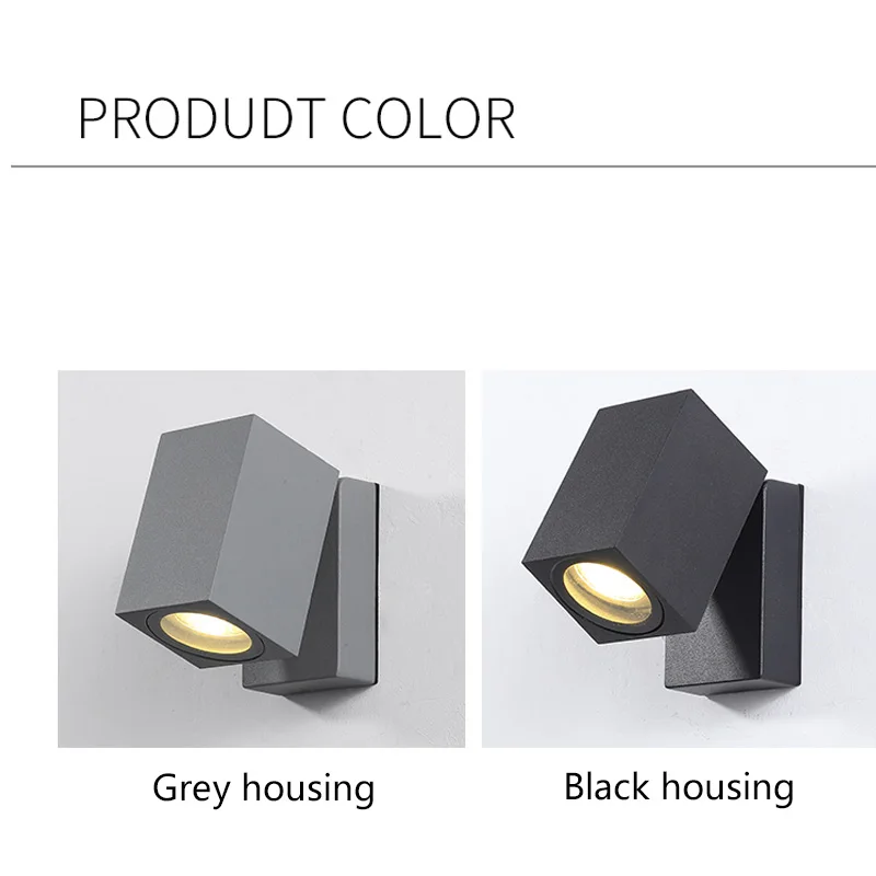 Led Outdoor Wall Light Waterproof Balcony Rotate Wall Courtyard Household Aisle Super Bright Shop Door Staircase Balcony Lamp