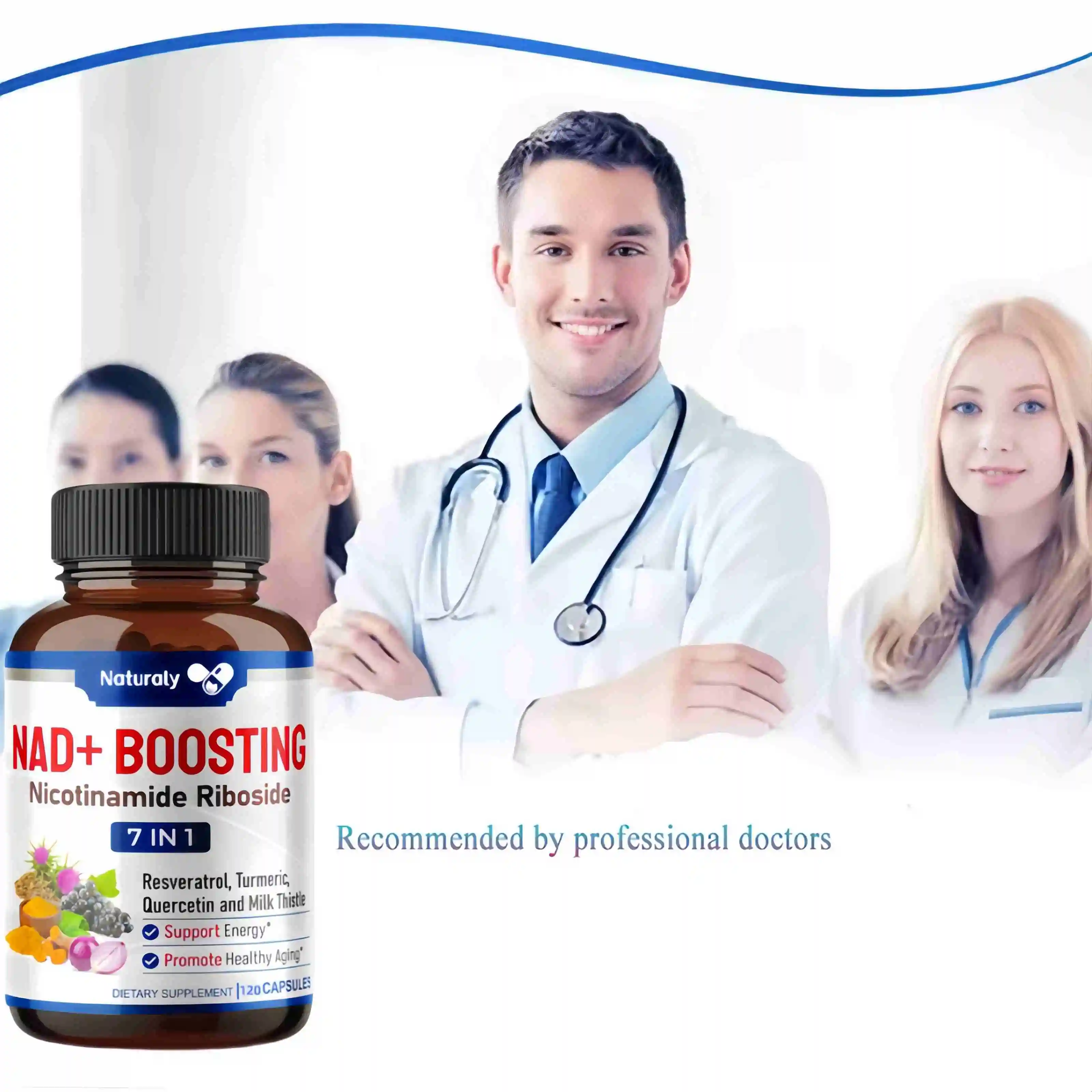 NAD+ Supplements Nicotinamide Riboside Alternative for Men&Women Anti Aging Natural NAD+Booster for Longevity & Cellular Health