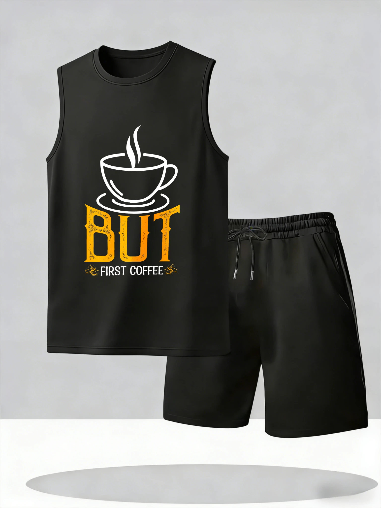 

Men's Tank Top Sets 2026 Summer Thin Quick Dry Breathable two-piece set Two-piece sets oversize beach seaside crewneck sports