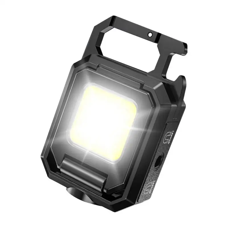 

COB Flashlight Keychain 5 Modes Keychain Work Light Mini & Foldable Waterproof Rechargeable For Outdoor Adventures