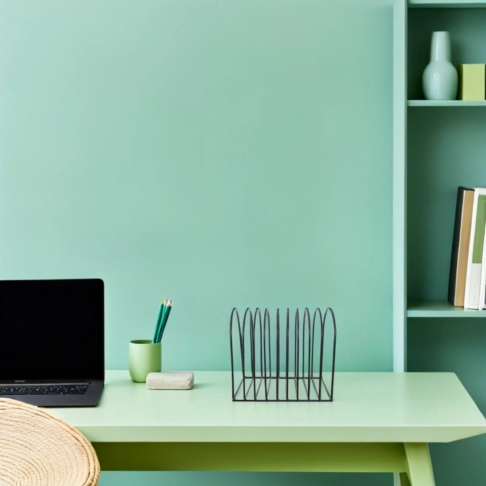 

Металлическая настольная полукруглая подставка для книг, органайзер-стеллаж для офиса, дома, общежития, рабочего места