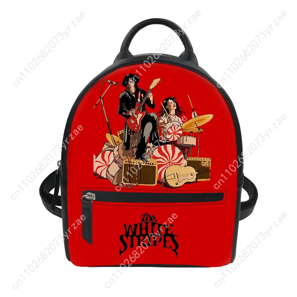 The White Stripes Backpack Purse Womens Schoolbags Personalized Double Shoulder Bag High Quality Travel Daypack Customized Bags