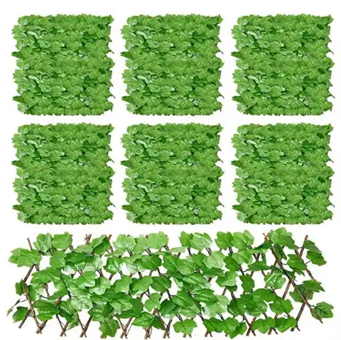 Expandable Fence Privacy Screen for Balcony Patio Outdoor Faux Ivy Fencing Panel for Backdrop Garden Backyard Home Decorations