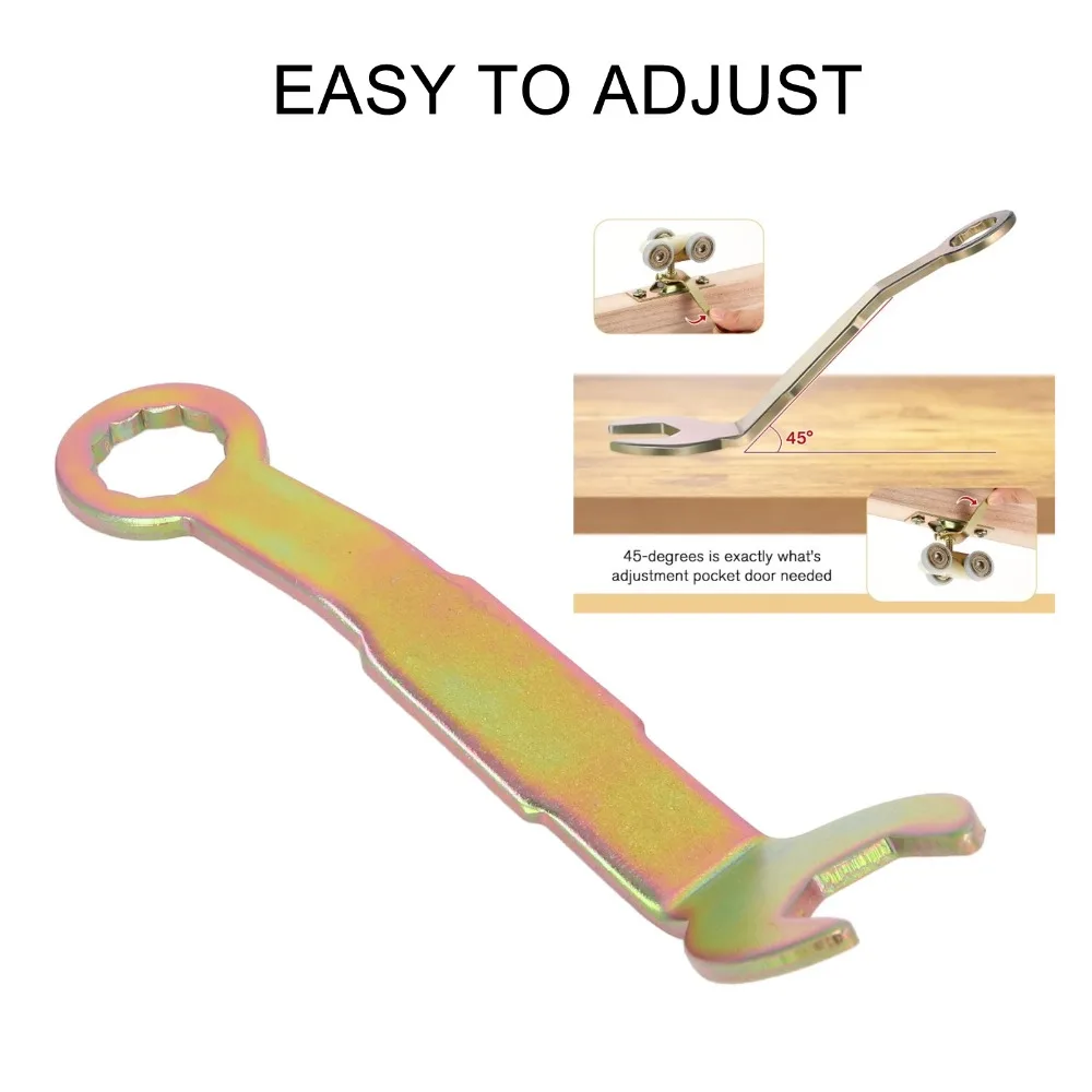 2pcs Tool 3 Inch Adjustment Wrench 3/8 Inch Open Yellow Pocket Door Wrench Door Pivot Adjustment Tool Home