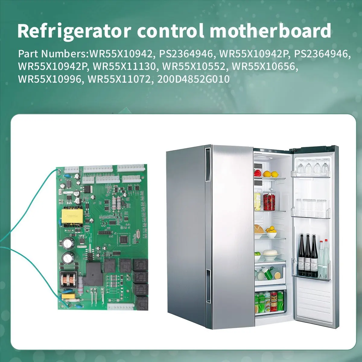 wilwill NUEVA Placa de Control WR55X10942 para Refrigerador GE PS2364946 AP443621 WR55X10942P