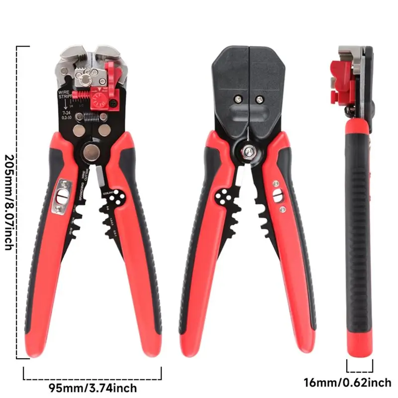 BMBY-Wire Stripping Pliers 5-In-1 Multifunctional Automatic Crimping Tool Set For Cutting, Splitting& Merging Wires