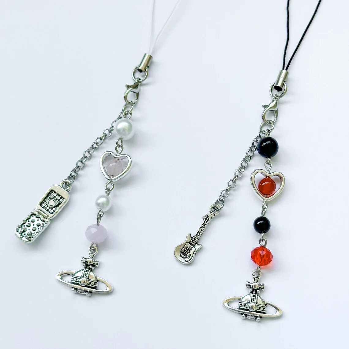 Nana & Hachi inspired beaded phonecharms, anime \