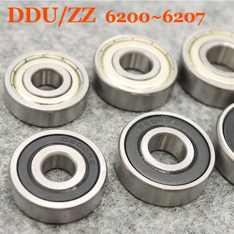 Deep Groove Ball 6200 6201 6202 6203 6204 6205 6206 6207 ZZ DDU RS 2RS High Temperature Resistance Durable Chrome Steel Bearings
