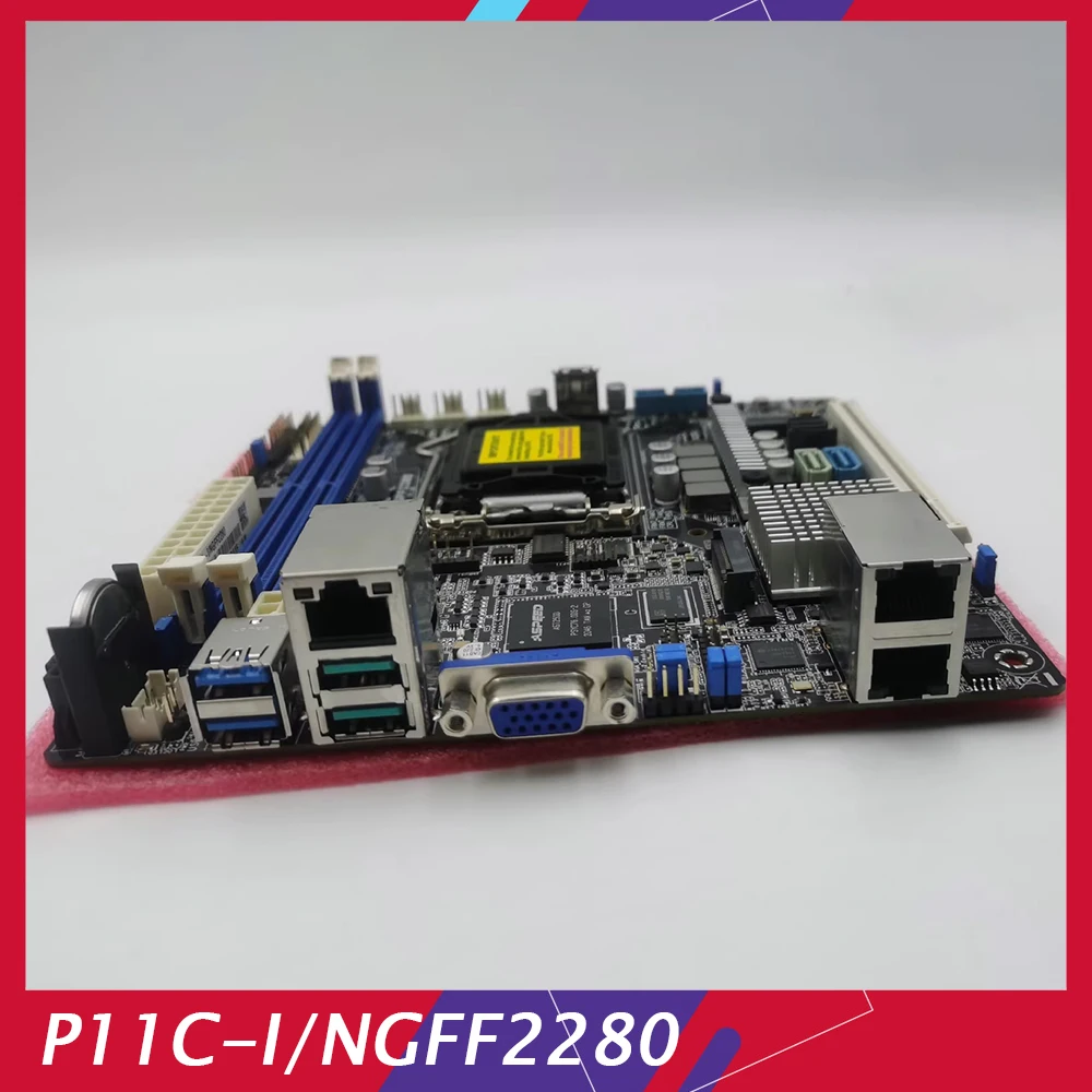 P11C-I Workstation Motherboard für Asus P11C-I/NGFF2280 mini-ITX Server Board Dual Gigabit LAN Ports