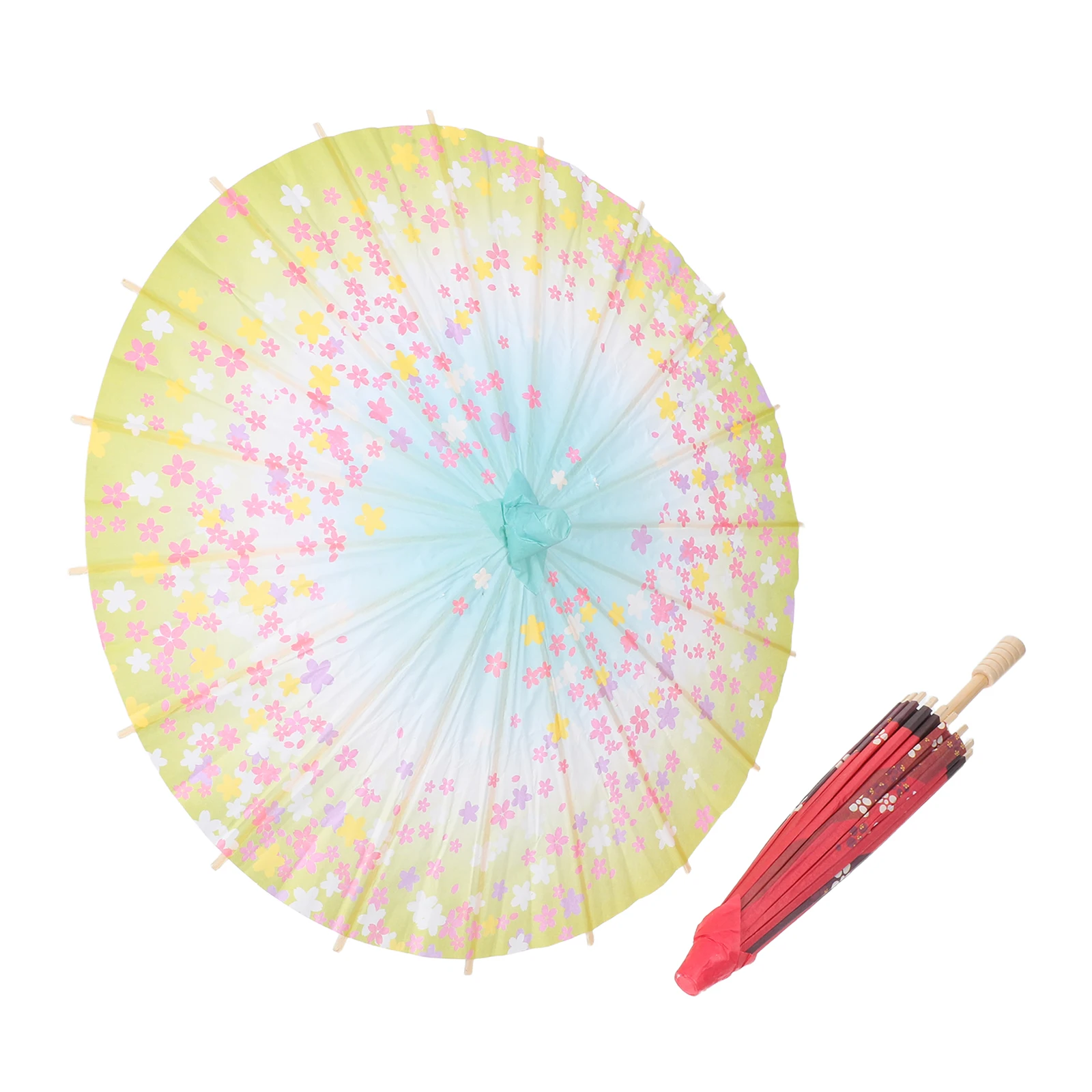 

2Pcs Japanese Paper Umbrella Elegant Classic Design Lightweight Portable Holiday Photography Home Decor Japanese Paper Umbrella