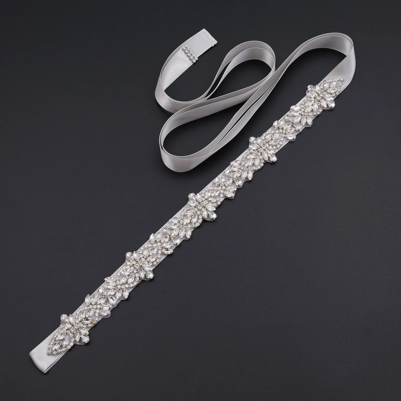 

NZUK Silver Crystal bridal belts Rhinestones Wedding Belt Luxury Bridesmaid Belts for Evening party Wedding Accessories