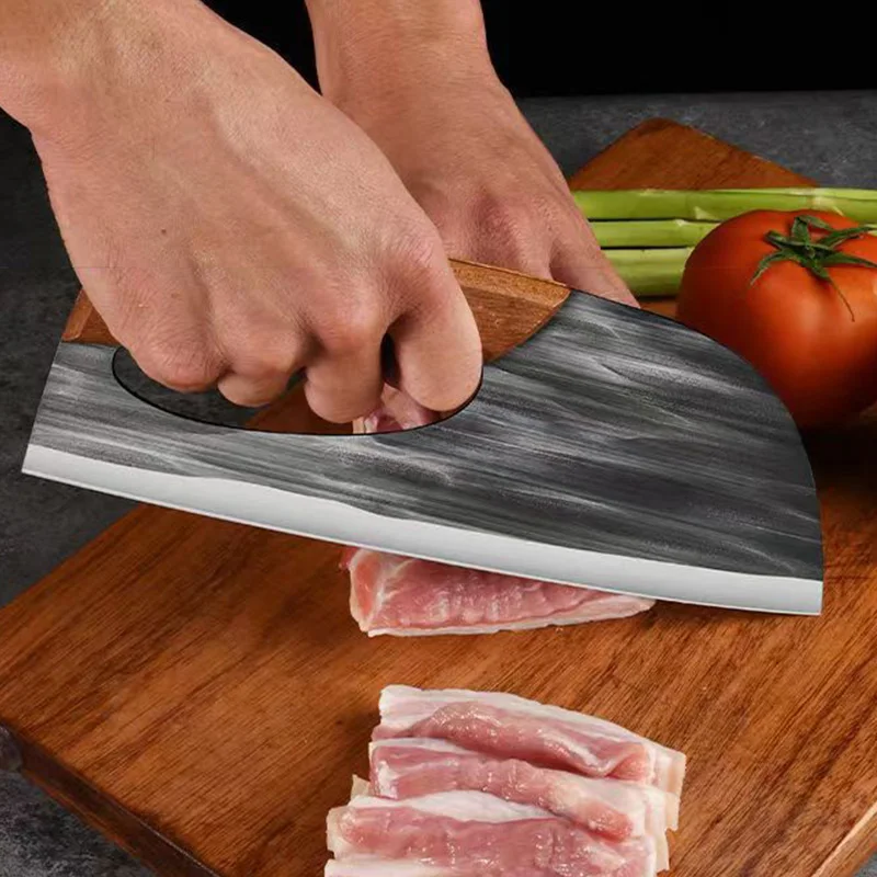 Hand Forged Boning Knife Meat Cleaver Fish Scale Slicing Knife Stainless Steel Sharp for Meat Vegetable Cooking Kitchen Gadgets - view 3