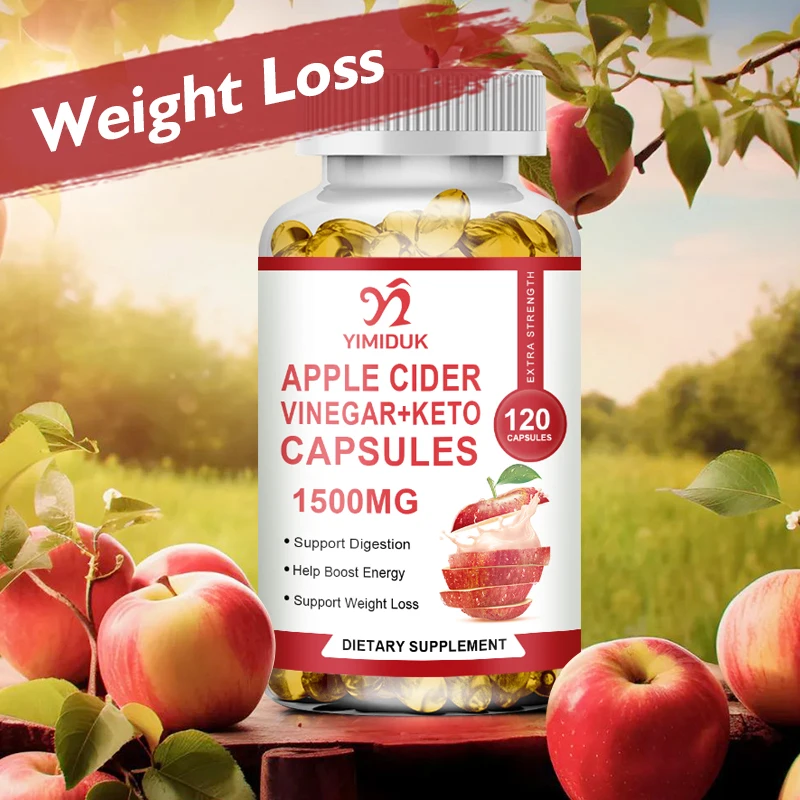 

Apple Cider Vinegar Capsules, Quick Release Detox Slim Slimming Capsule Keto BHB, For Women & Men - Energy & Focus